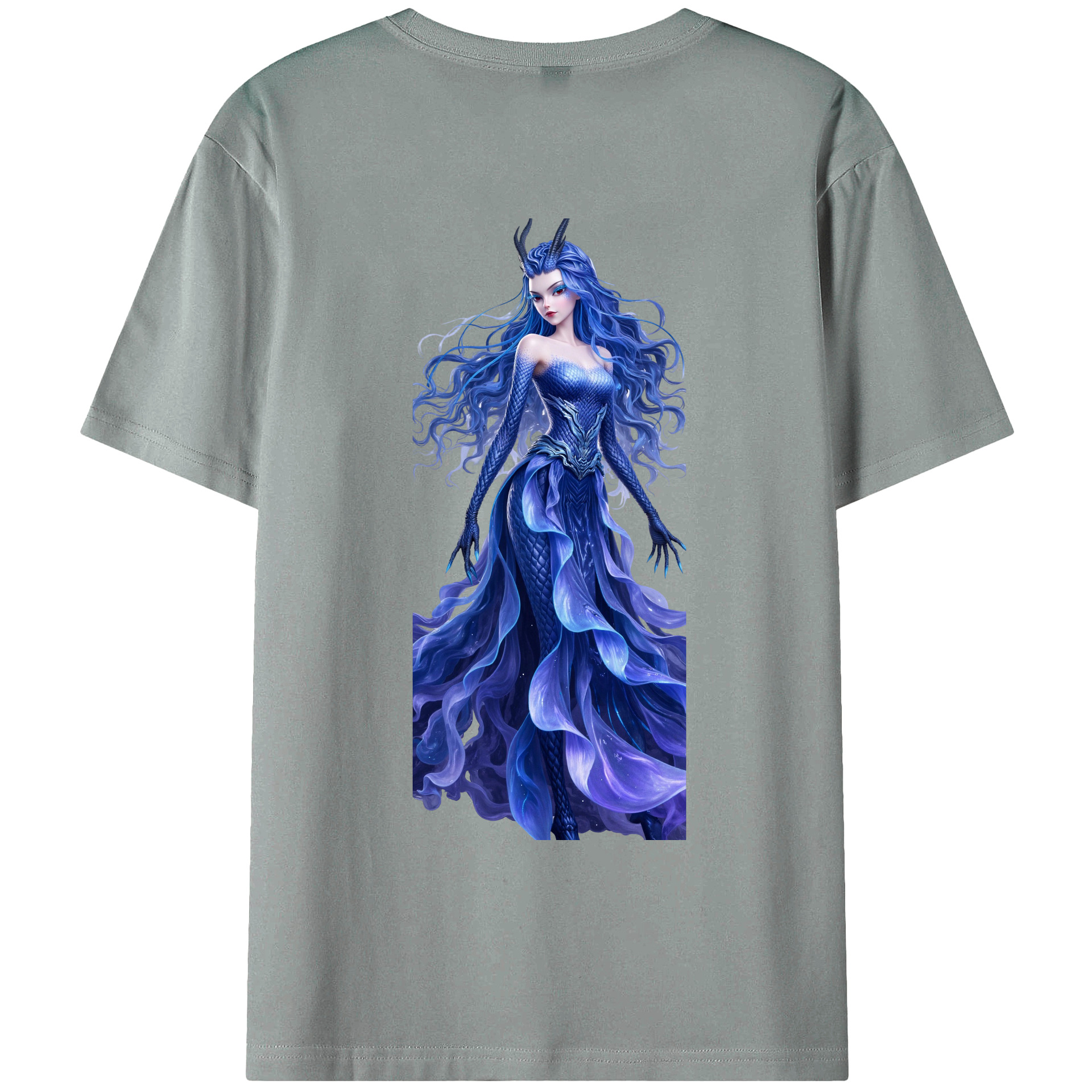 （画像用） Ne Zha 2 ナタ 魔童の大暴れ 綿100％ メンズ半袖Tシャツ（バックプリント） 通気性